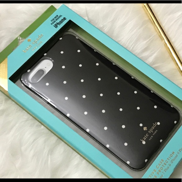 Kate Spade Hardshell Case Black w/ Dots -NWT - Picture 3 of 6